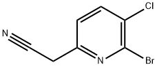 2-Pyridineacetonitrile, 6-bromo-5-chloro- Struktur