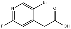 5-Bromo-2-fluoropyridine-4-acetic acid Struktur