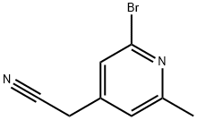 2-(2-Bromo-6-methylpyridin-4-yl)acetonitrile Struktur