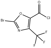 5-Oxazolecarbonyl chloride, 2-bromo-4-(trifluoromethyl)- Struktur