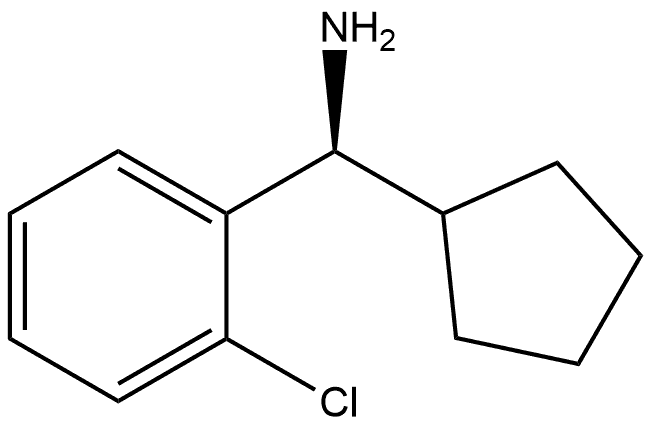 Benzenemethanamine, 2-chloro-α-cyclopentyl-, (αS)- Struktur