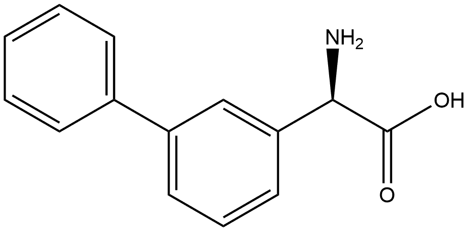 [1,1'-Biphenyl]-3-acetic acid, α-amino-, (αR)- Struktur