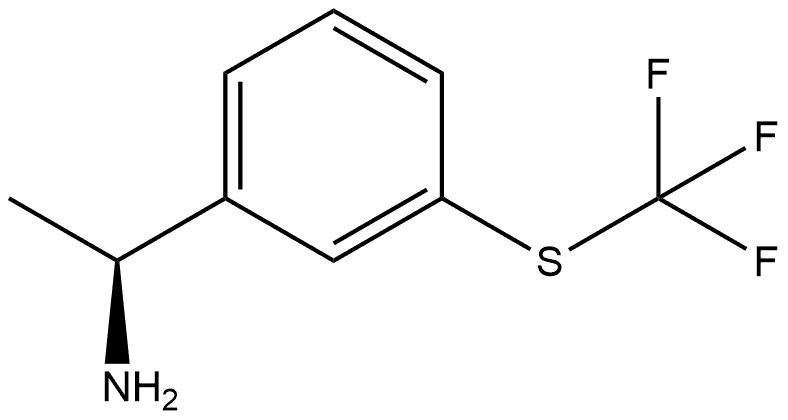 Benzenemethanamine, α-methyl-3-[(trifluoromethyl)thio]-, (αS)- Struktur