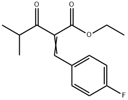 Pentanoic acid, 2-[(4-fluorophenyl)methylene]-4-methyl-3-oxo-, ethyl ester Struktur