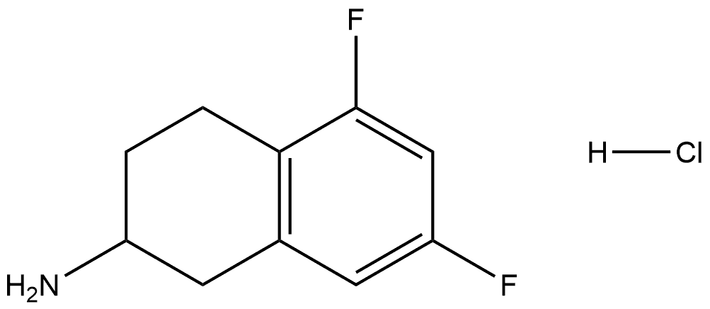 5,7-difluoro-1,2,3,4-tetrahydronaphthalen-2-amine hydrochloride Struktur