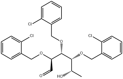 2,3,5-Tri-O-p-chlorobenzyl-L-fucopyranoside Struktur