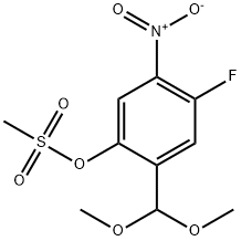 Phenol, 2-(dimethoxymethyl)-4-fluoro-5-nitro-, 1-methanesulfonate Struktur