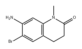 2(1H)-Quinolinone, 7-amino-6-bromo-3,4-dihydro-1-methyl- Struktur