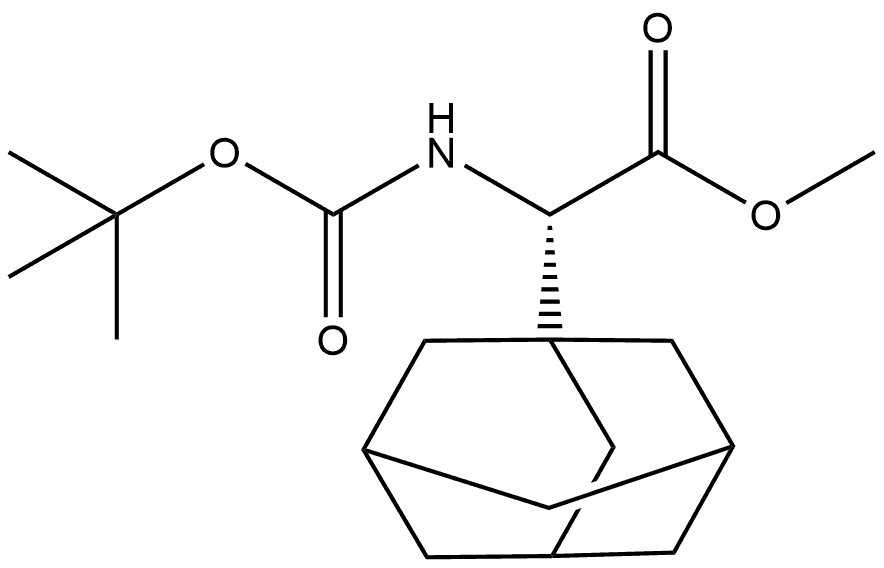 methyl (S)-2-(adamantan-1-yl)-2-((tert-butoxycarbonyl)amino)acetate Struktur