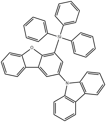 9H-Carbazole, 9-[4-(triphenylsilyl)-2-dibenzofuranyl]- Struktur