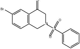 4(1H)-Isoquinolinone, 6-bromo-2,3-dihydro-2-(phenylsulfonyl)- Struktur