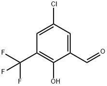 5-Chloro-2-hydroxy-3-(trifluoromethyl)benzaldehyde Struktur