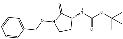 Carbamic acid, [(3R)-2-oxo-1-(phenylmethoxy)-3-pyrrolidinyl]-, 1,1-dimethylethyl ester (9CI) Struktur