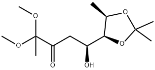 ribo-2,3-Octodiulose, 1,4,8-trideoxy-6,7-O-(1-methylethylidene)-, 2-(dimethyl acetal) Struktur