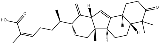 2-Heptenoic acid, 2-methyl-6-[(4aR,6aS,6bS,9R,10aS,11bS)-2,3,4,4a,5,6,6a,6b,7,8,9,10,10a,11b-tetradecahydro-4,4,6b,11b-tetramethyl-10-methylene-3-oxo-1H-benzo[a]fluoren-9-yl]-, (2Z,6R)- Struktur