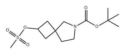 6-Azaspiro[3.4]octane-6-carboxylic acid, 2-[(methylsulfonyl)oxy]-, 1,1-dimethylethyl ester Struktur