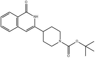 1-Piperidinecarboxylic acid, 4-(1,2-dihydro-1-oxo-3-isoquinolinyl)-, 1,1-dimethylethyl ester Struktur