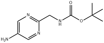 Carbamic acid, N-[(5-amino-2-pyrimidinyl)methyl]-, 1,1-dimethylethyl ester Struktur