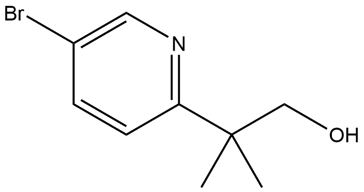 2-(5-bromopyridin-2-yl)-2-methylpropan-1-ol Struktur