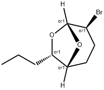 6,8-Dioxabicyclo3.2.1octane, 4-bromo-7-propyl-, (4-exo,7-endo)- Struktur