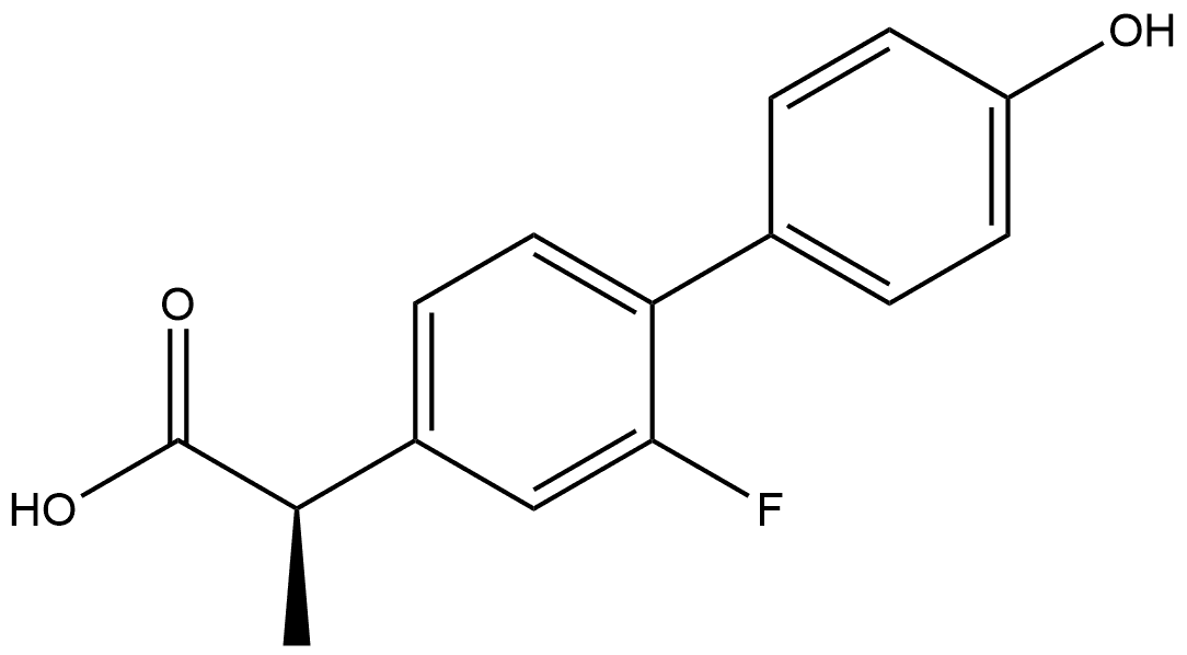 (R)-4-Hydroxyflurbiprofen Struktur