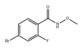 Benzamide, 4-bromo-2-fluoro-N-methoxy- Struktur