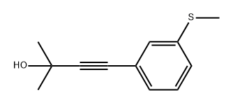 3-Butyn-2-ol, 2-methyl-4-[3-(methylthio)phenyl]- Struktur