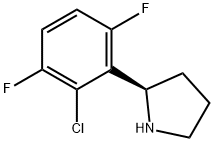 (2R)-2-(2-CHLORO-3,6-DIFLUOROPHENYL)PYRROLIDINE Struktur