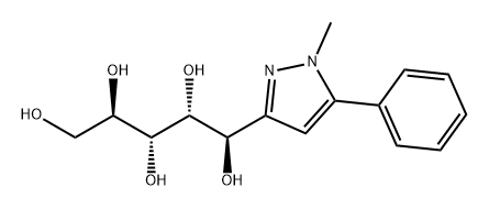 D-Arabinitol, 1-C-(1-methyl-5-phenyl-1H-pyrazol-3-yl)-, (1R)- Struktur