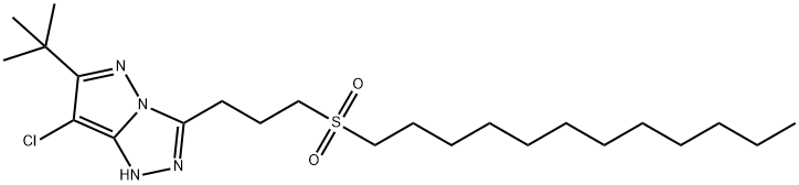 1H-Pyrazolo[5,1-c]1,2,4-triazole, 7-cloro-6-(1,1-dimethylethyl)-3-[3-(dodecylsulfonyl)propyl Struktur