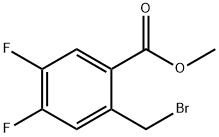 Benzoic acid, 2-(bromomethyl)-4,5-difluoro-, methyl ester Struktur