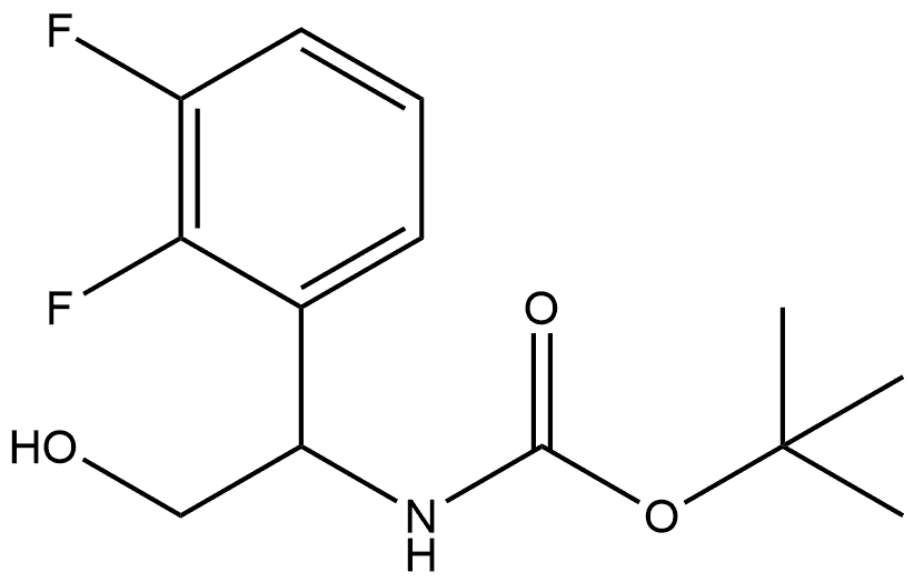 tert-butyl N-[1-(2,3-difluorophenyl)-2-hydroxyethyl]carbamate Struktur