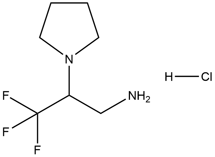 3,3,3-trifluoro-2-(pyrrolidin-1-yl)propan-1-amine hydrochloride Struktur