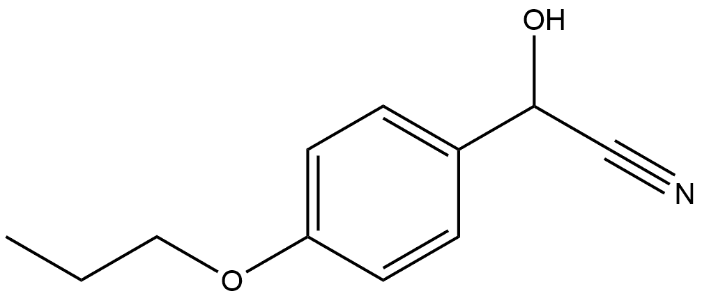 Benzeneacetonitrile, α-hydroxy-4-propoxy- Struktur