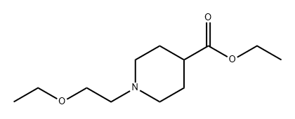 4-Piperidinecarboxylic acid, 1-(2-ethoxyethyl)-, ethyl ester Struktur