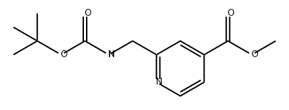 4-Pyridinecarboxylic acid, 2-[[[(1,1-dimethylethoxy)carbonyl]amino]methyl]-, methyl ester Struktur