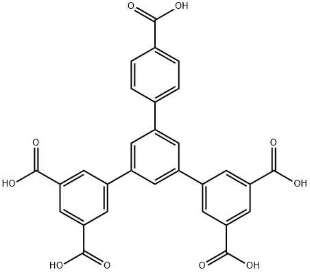 [1,1':3',1''-Terphenyl]-3,3'',5,5''-tetracarboxylic acid, 5'-(4-carboxyphenyl)- Struktur