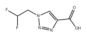 1H-1,2,3-Triazole-4-carboxylic acid, 1-(2,2-difluoroethyl)- Struktur