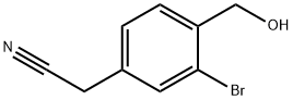 3-Bromo-4-(hydroxymethyl)phenylacetonitrile Struktur