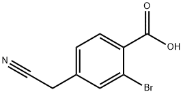 2-Bromo-4-(cyanomethyl)benzoic acid Struktur