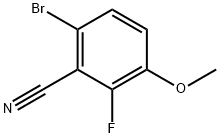 Benzonitrile, 6-bromo-2-fluoro-3-methoxy- Struktur