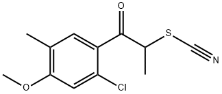 Thiocyanic acid, 2-(2-chloro-4-methoxy-5-methylphenyl)-1-methyl-2-oxoethyl ester Struktur