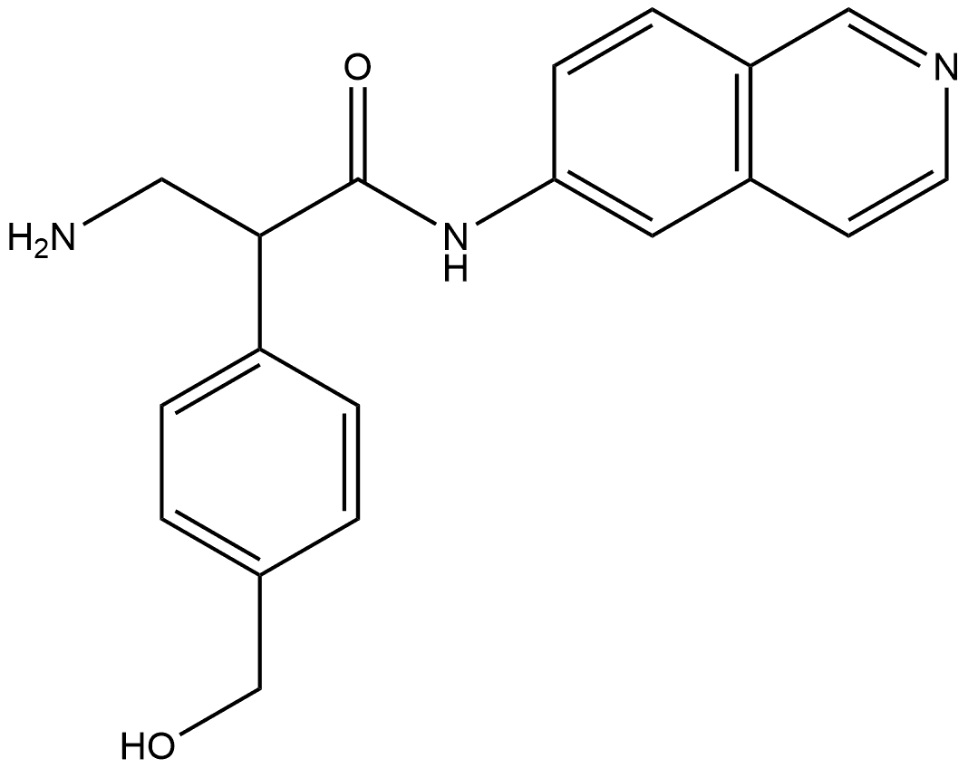 Benzeneacetamide, α-(aminomethyl)-4-(hydroxymethyl)-N-6-isoquinolinyl- Struktur