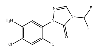 3H-1,2,4-Triazol-3-one, 2-(5-amino-2,4-dichlorophenyl)-4-(difluoromethyl)-2,4-dihydro- Struktur