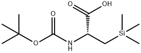 L-Alanine, N-[(1,1-dimethylethoxy)carbonyl]-3-(trimethylsilyl)- Struktur