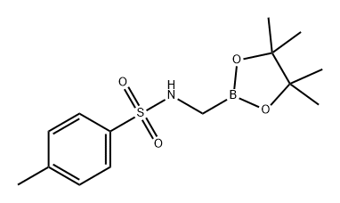 Benzenesulfonamide, 4-methyl-N-[(4,4,5,5-tetramethyl-1,3,2-dioxaborolan-2-yl)methyl]- Struktur