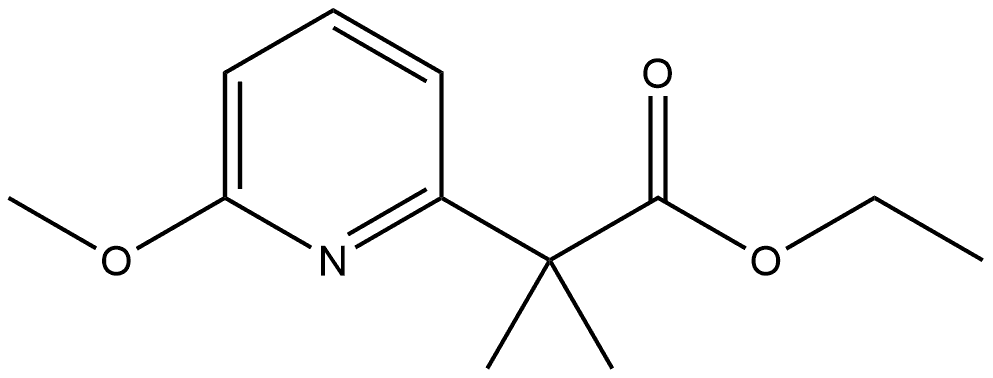 2-Pyridineacetic acid, 6-methoxy-α,α-dimethyl-, ethyl ester Struktur