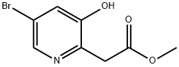 2-Pyridineacetic acid, 5-bromo-3-hydroxy-, methyl ester Struktur