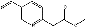 2-Pyridineacetic acid, 5-formyl-, methyl ester Struktur