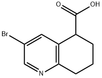 5-Quinolinecarboxylic acid, 3-bromo-5,6,7,8-tetrahydro- Struktur